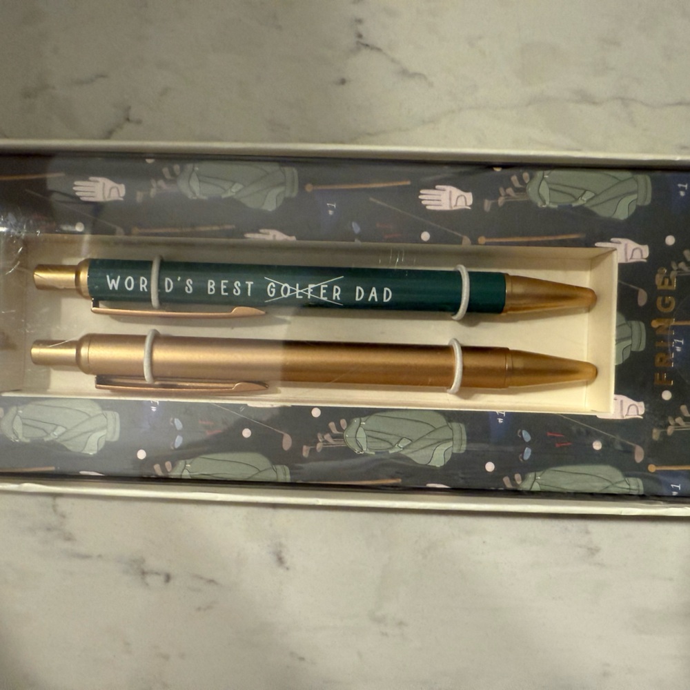 Fringe Studio Fathers Day Men’s Green and Gold Pen Duo